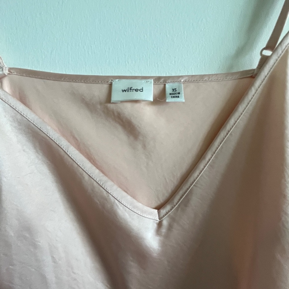 Aritzia only slip midi dress in coral blush